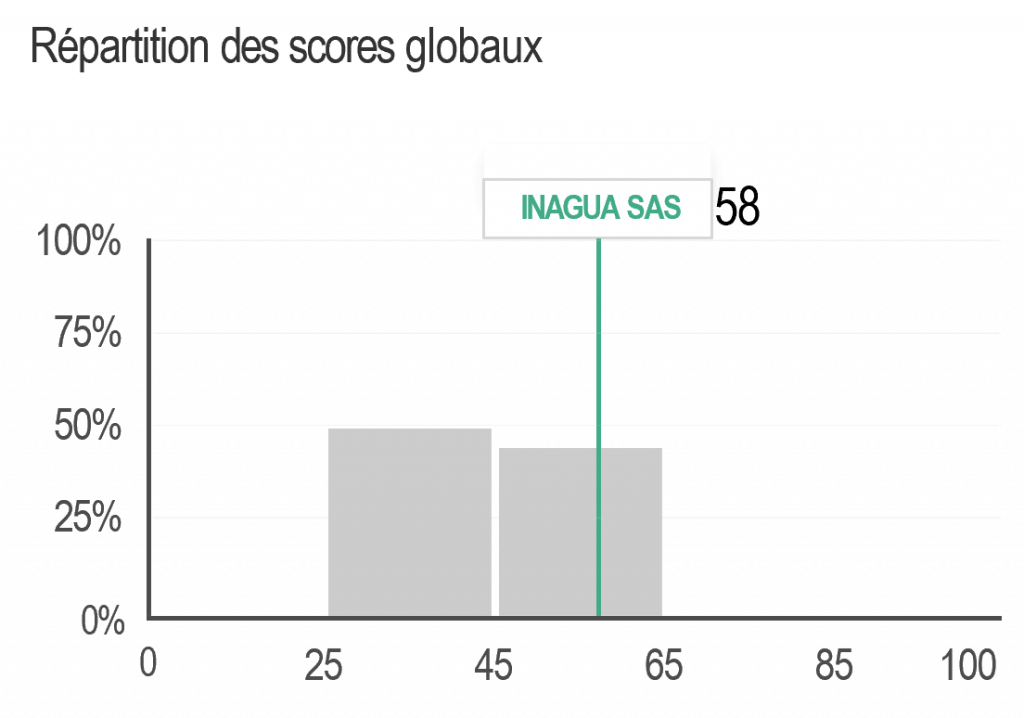 Score Global Ecovadis du secteur d'INAGUA