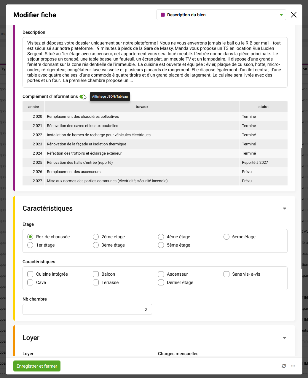 Tableau Json lisible 